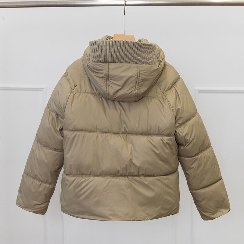 Short hooded cotton jacket women's new loose plus-size age-reducing thickened warm jacket for winter 2025