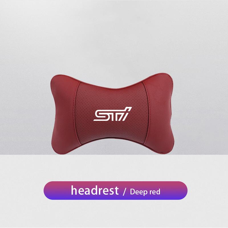 1Pcs Car Seat Headrest Auto Logo Neck Pillow For Subaru STI Forester Tribeca Outback Crosstrek Ascent XV Legacy Impreza Levorg rgw1