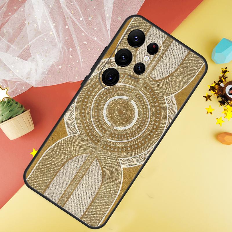Aboriginal Kunst Druck Handyhülle Für Samsung Galaxy S25 Ultra S23 FE S21 S20 S22 S24 Ultra S9 S10 Plus Hülle Coque