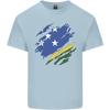 Torn Solomon Islands Flag Day Football Unisexs Light Cotton TShirt
