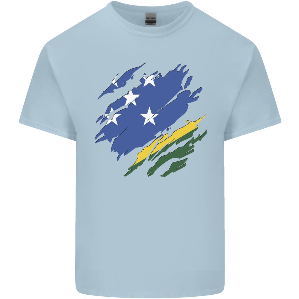 Torn Solomon Islands Flag Day Football Unisexs Light Cotton TShirt
