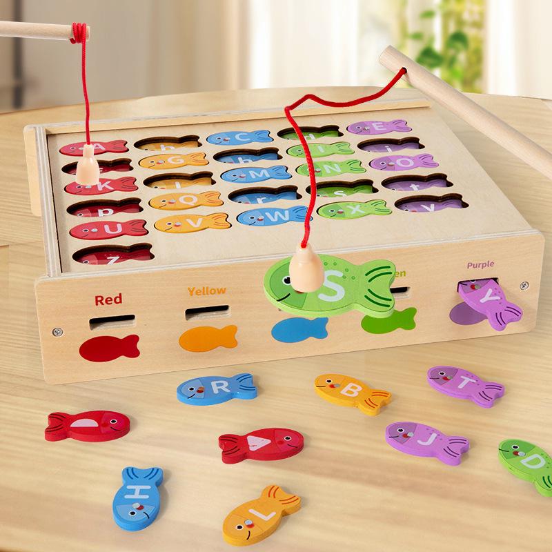 

Magnetic Fishing & Shape Sorting Box: Montessori Educational Toy for Kids