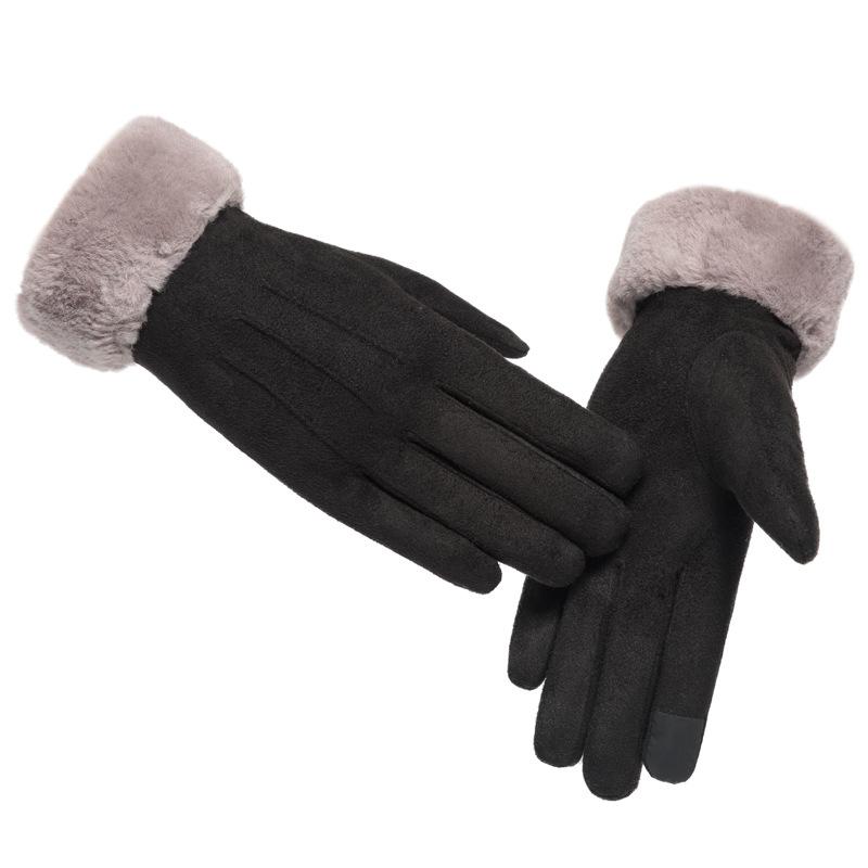 Gloves Ladies Autumn and Winter Suede Suede