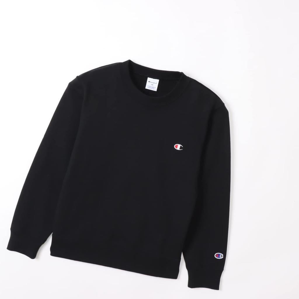 Champion Langes BAUMWOLLE One Point Logo Rundhals Größe 140 Kinder Sweatshirt, Ärmel, 100% Baumwolle, USA, Gestickt, Sweatshirt, Basic,