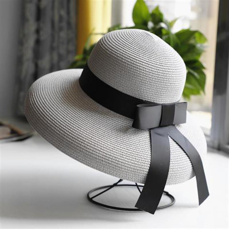 Straw Hat Women Summer Fashion Seaside Sunscreen Big Brim Sunshade UV Protection Foldable Beach Hat