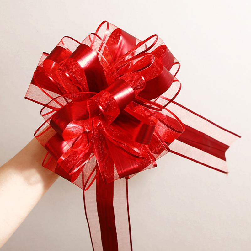 

2pcs Large Pull Bow Ribbon Colorful Pull Flower For Wedding Cars Birthday Christmas Presents Gift Decoration Party Favor Supply Other