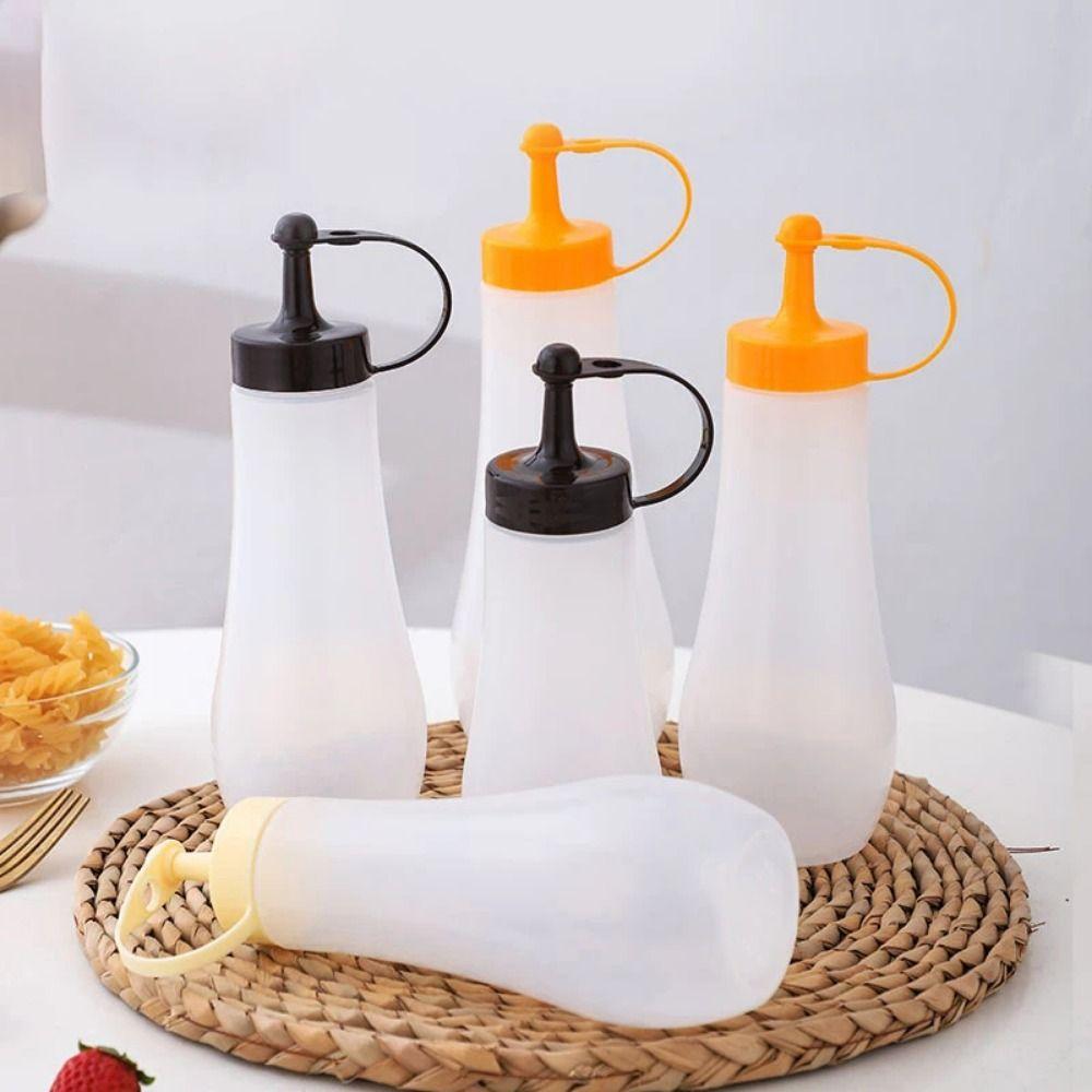 1ks 4 kapacitní ždímací láhve Dávkovače kečupové hořčice Nádobka na stříkání