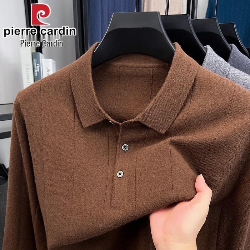 

Pierre Cardin Men s Premium Business Casual Lapel Knit Sweater L