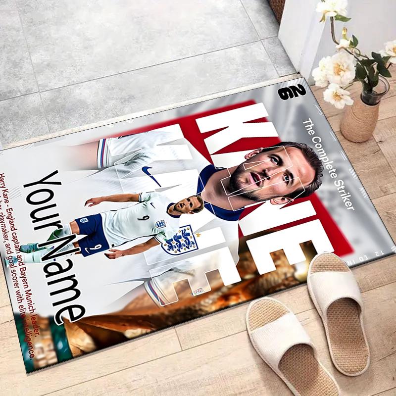 Harry Kane Design Area Rug Personalized Name- Non-Slip, Soft & Cozy Floor Mat for Living Room, Office - Indoor/Outdoor Carpet