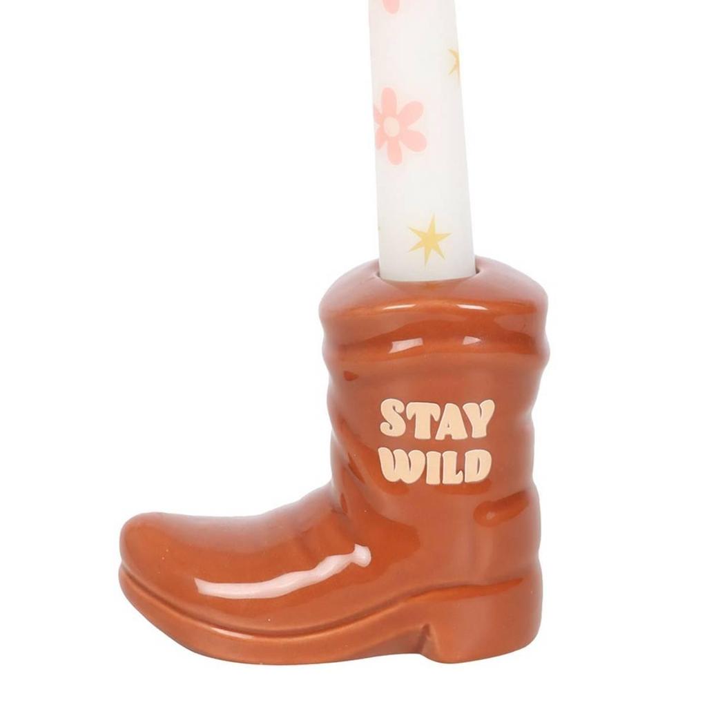 Something Different Cowboy Boot Candle & Holder