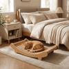 Arc Shaped Cat Rocking Chair Wear-Resistant Cat Sleeping Bed Cat Scratching Pads  Playing