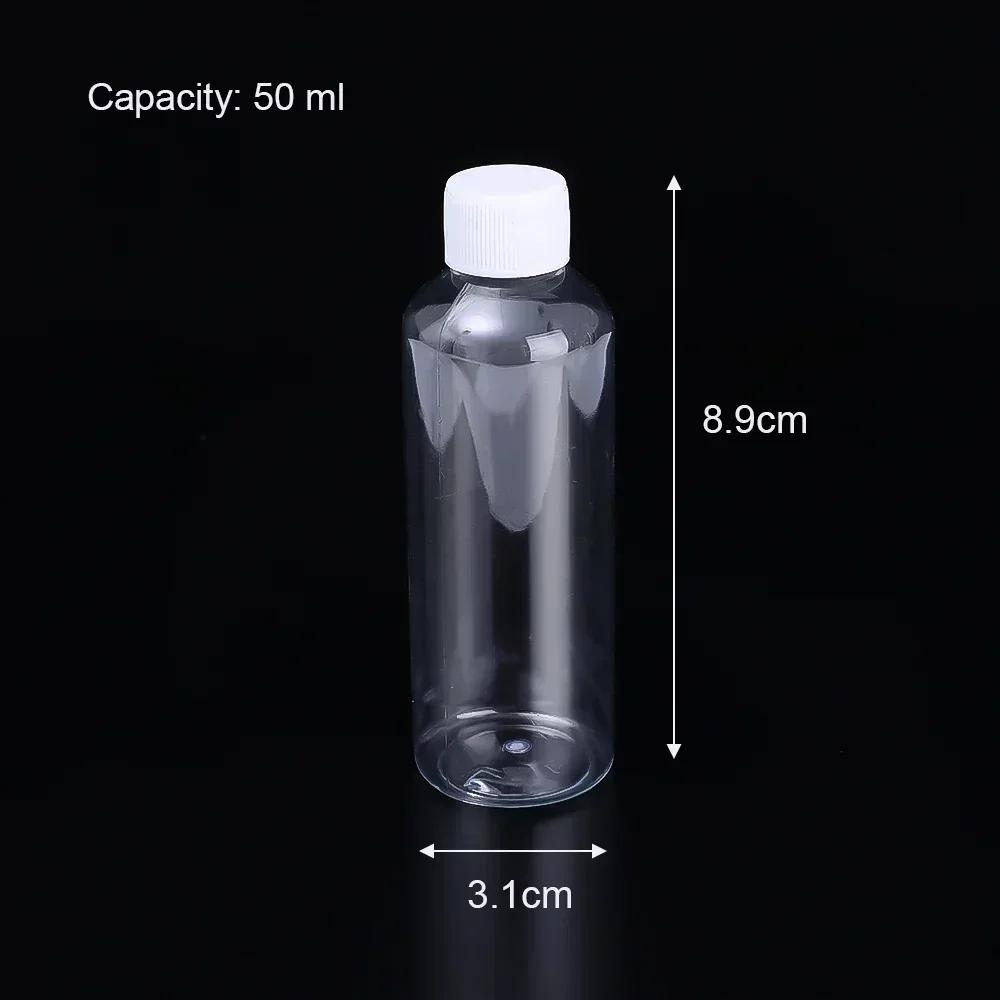 1/5/10Pcs Plastic Bottle Transparent Refillable Small Mouth Bottle Portable Sample Vials Cosmetic Containers for Lotion Creams