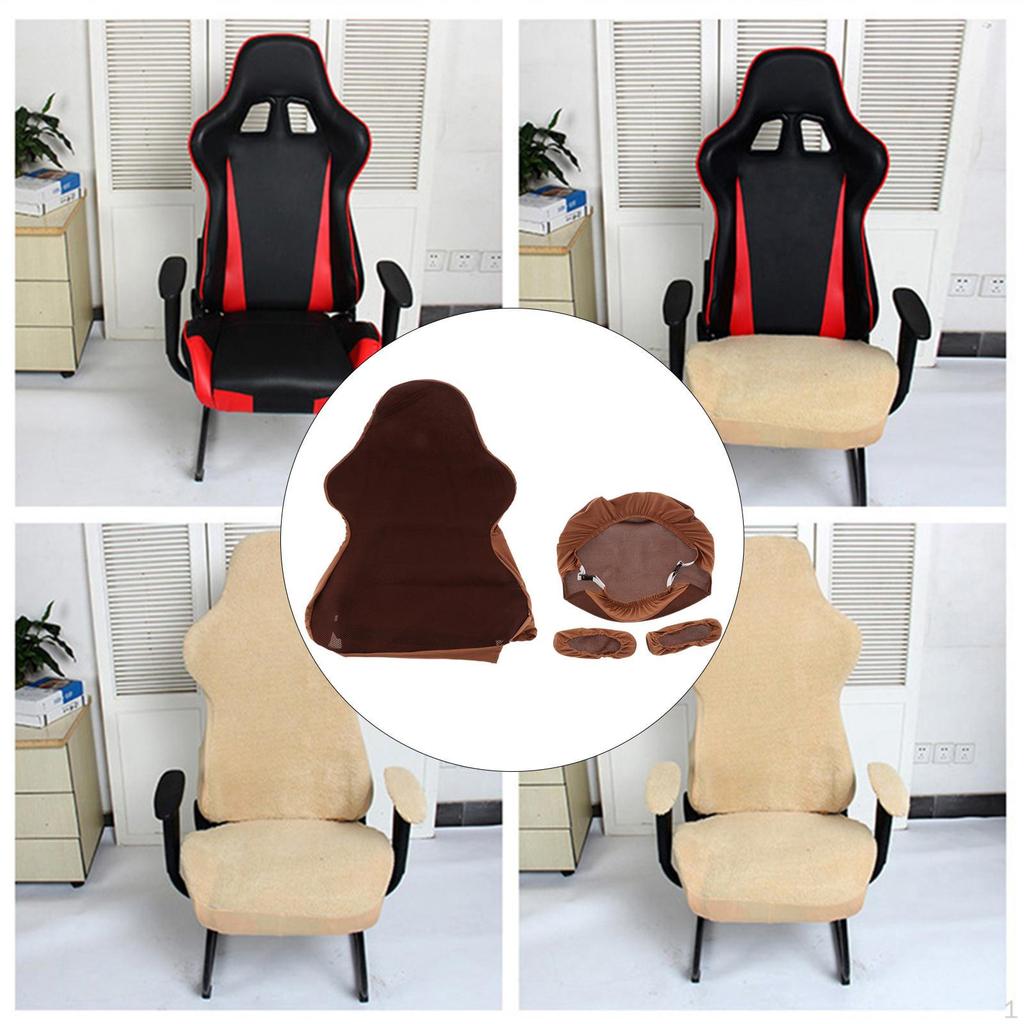 Covers Polyester Removable Stretch Swivel Office Arm Comfortable Seat Slipcovers