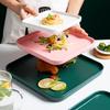 Nordic Restaurant Household Steak Plate Square Pizza Plate Pasta Plate Heart Plate Creative Tableware Microwave Oven