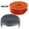 Snap-In Spool and Line Unit with Protective Cap Cover Designed for Ozito LTR-529U and For Worx WG119E Cordless Grass Trimmers