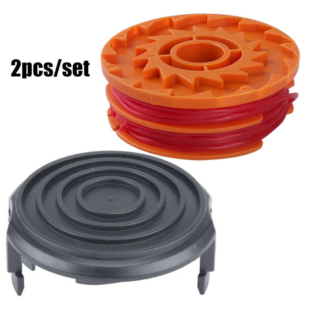Snap-In Spool and Line Unit with Protective Cap Cover Designed for Ozito LTR-529U and For Worx WG119E Cordless Grass Trimmers