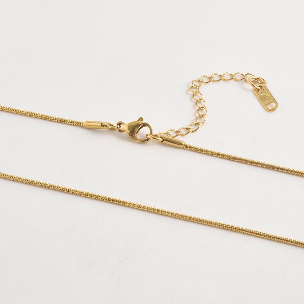 40+5cm Different Hollow Rectangle Snake Chain Stainless Steel Necklaces For Women Men Jewelry On The Neck Decor Choker DIY Charm