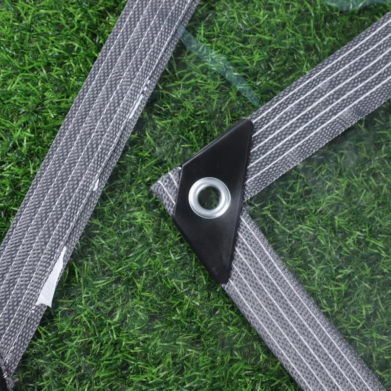0.3&0.5mm PVC Clear Tarpaulin Thickened Rain Awning Cloth Pergolas Raincover Waterproof Canopy Sail Transparent Rainproof Screen