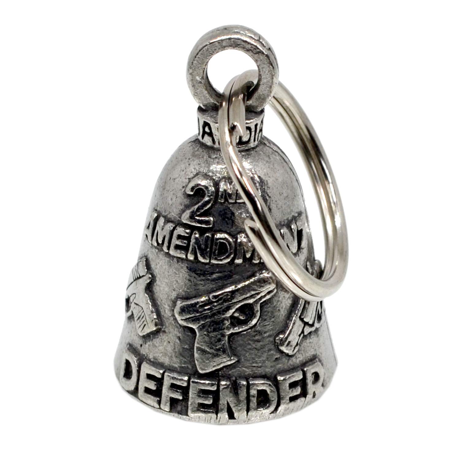 Колокольчик Стража США AMGB-156 Сделано в США Вторая поправка ЗАЩИТНИК Мотоциклист Амулет Брелок Колокольчик Безопасности на Дороге Амулет, Олово