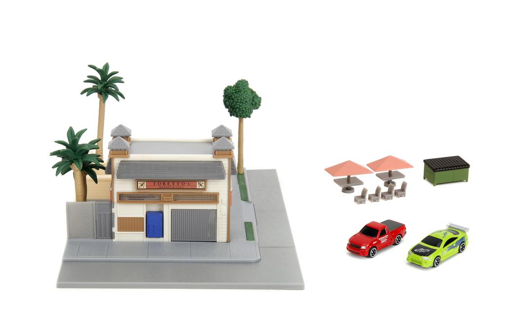Fast Furious Market Cafe Nanoscene 2 x inch Diecast Cars Kids and Adults Toys & Toretto's & & 1.65