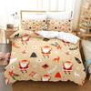 3PCS Single-sided Merry Christmas Printed Comforter Bedding Sets Comfortable Bedspreads Comforter Duvet Bedding Birthday Gift