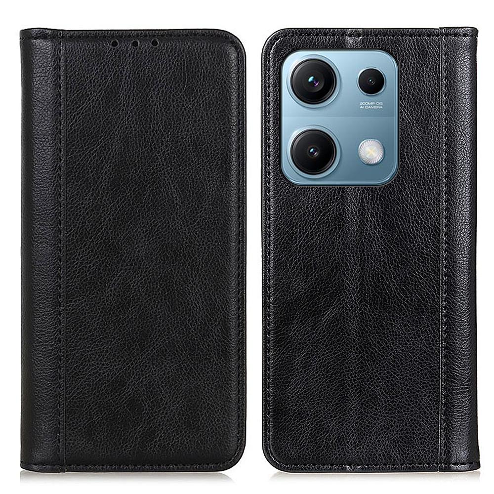 

For Xiaomi Redmi Note 14S 4G Stand Case Split Leather Litchi Texture Wallet Phone Cover A