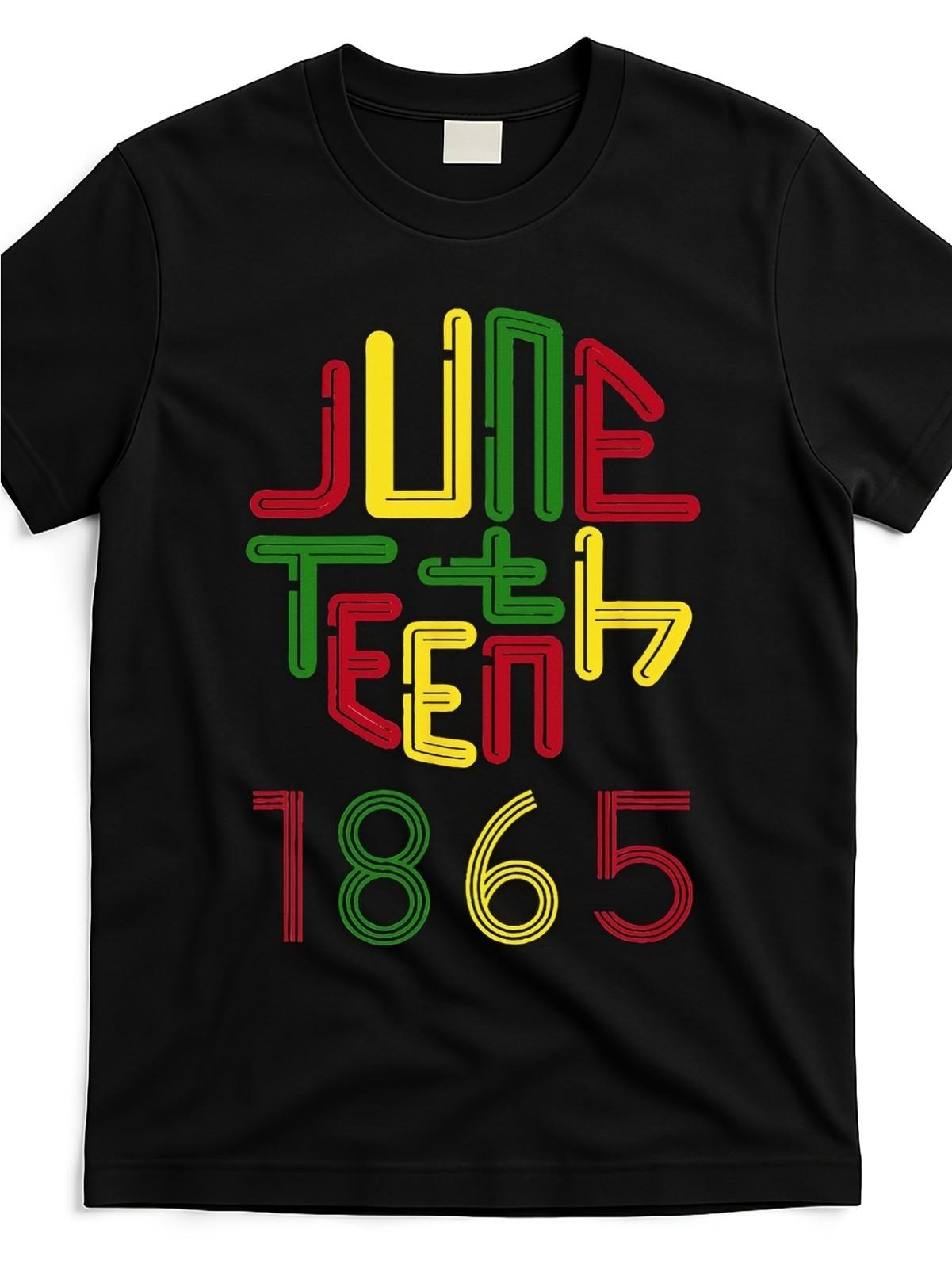 Juneteenth 1865 African American Freedom Commemorative T-Shirt - Vibrant Graph S разноцветный