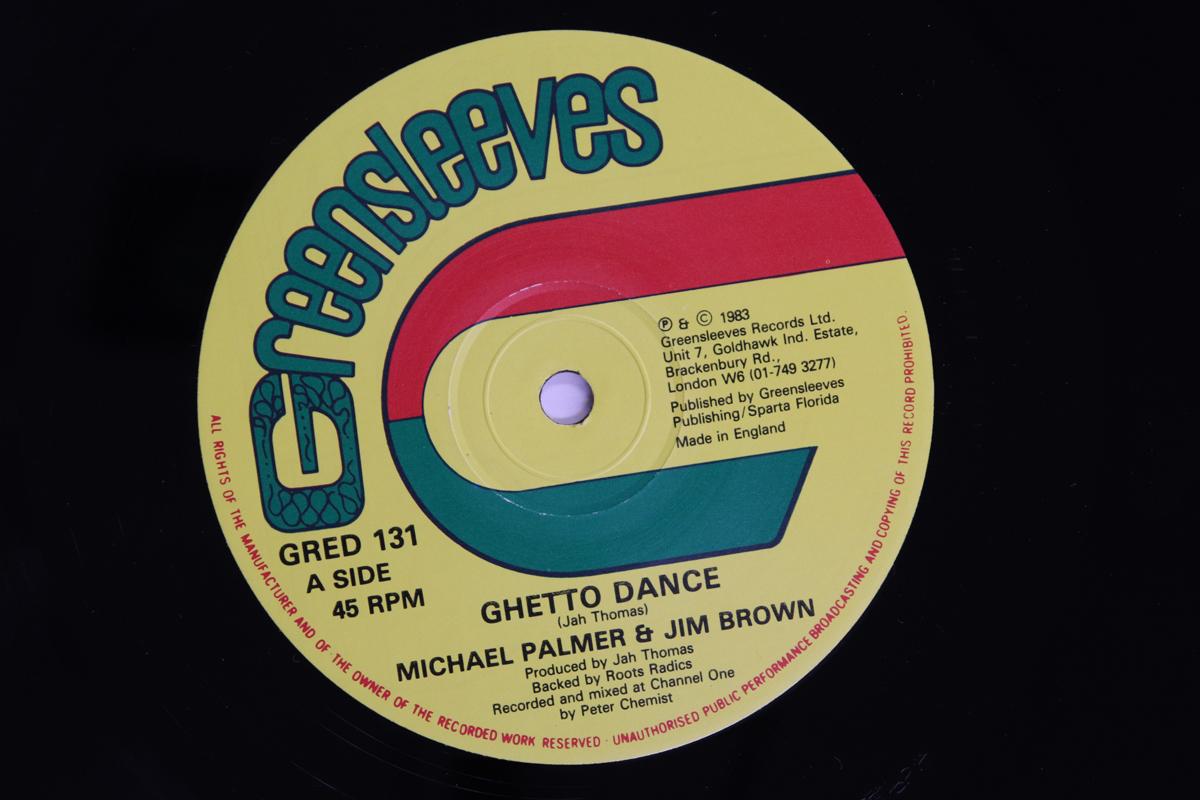 

12inch Record MICHAEL PALMER JIM BROWN JAH TH Ghetto Dance Ghetto Dub GRED131 GREENSLEEVES RE 1983 UK Reggae Ska Dub Used