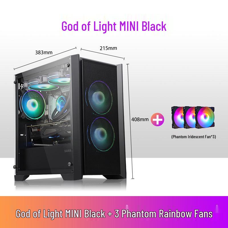 SAMA God of Light Mini White mATX240 Case with Transparent Side Panel