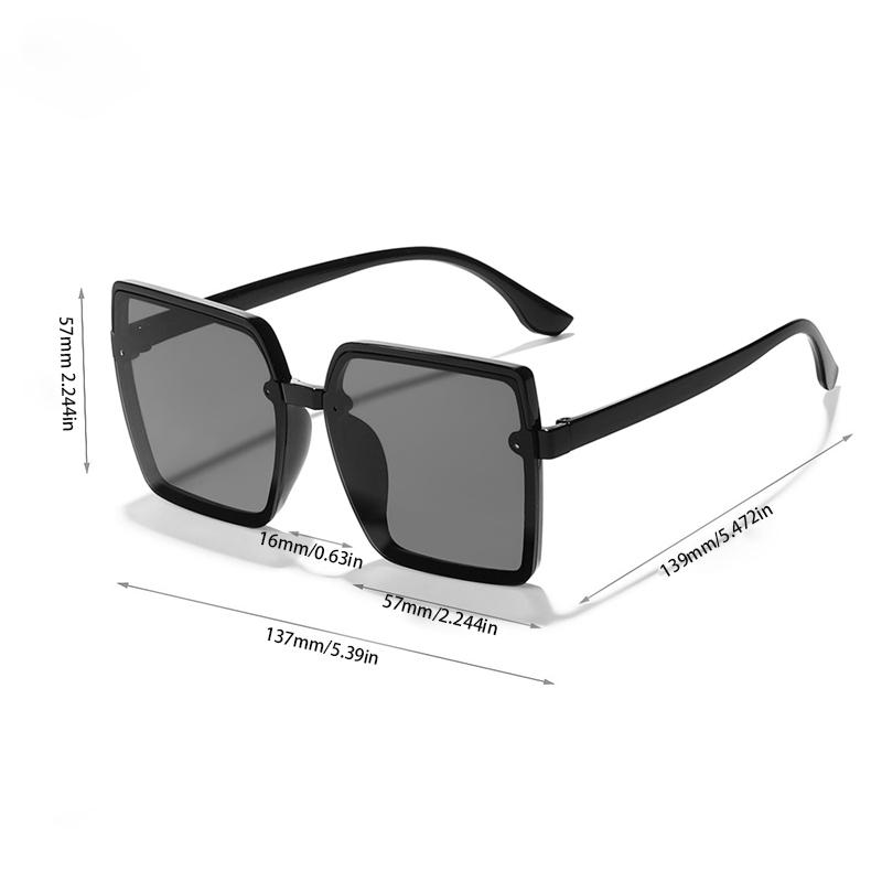 Non-polarized Colorful Square Sunglasses Fashion Plastic Cat Eye Women Sunglasses Men Big Frame Mirror Sun Glasses