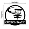 Personalized Golf Flying Disc Metal Sign Wall Mounted Iron Birthday Gift Sports Fan