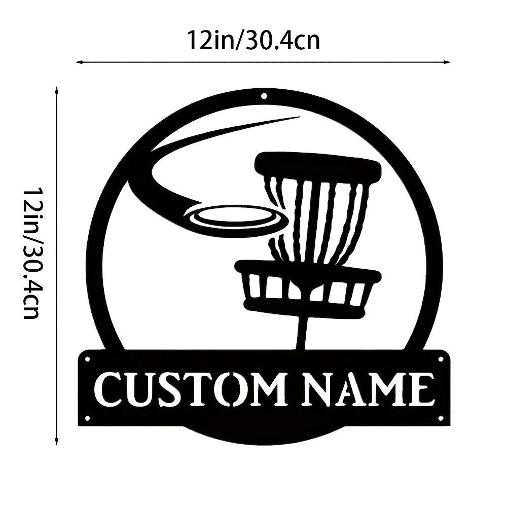 Personalized Golf Flying Disc Metal Sign Wall Mounted Iron Birthday Gift Sports Fan