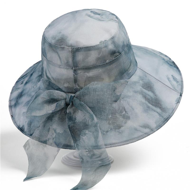 Hat Women's spring summer sun protection visor Thin fashion bucket hat Breathable basin hat