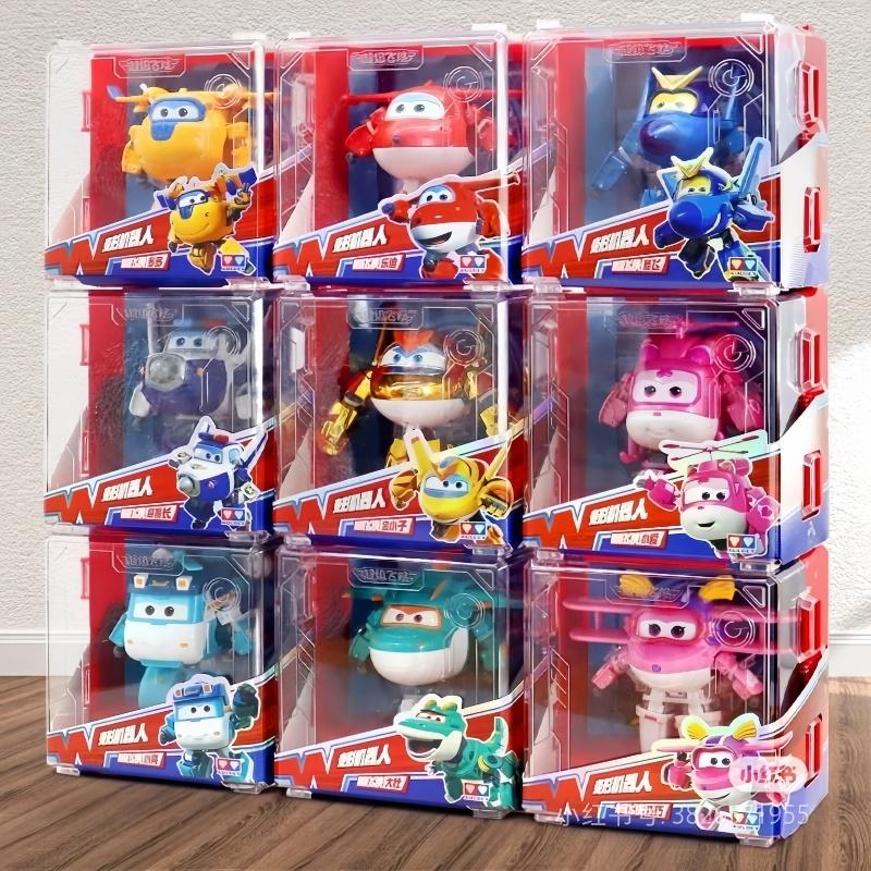 Hot New 36 Types Super Wings 2" Scale Mini Transforming Anime Deformation Plane Robot Action Figures Transformation Kids Toys