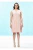 Women's Big Size Dress Pink Knitted Plus Size Dress