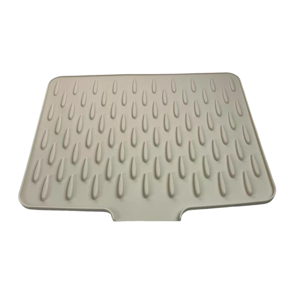 Silicone Dish Drying Mat Avoids Water Build Up Refrigerator Sturdy Heat Resistant Insulation Pad Drain Pad Dish Drying Pad
