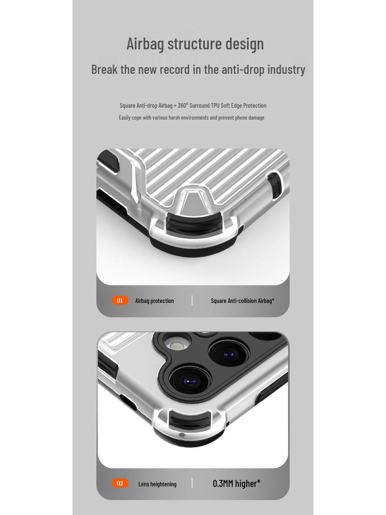 Samsung S25 Ultra/A55 Magnetic Ring Holder Airbag Case