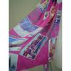 Used Beautiful Condition, MM Design Studio Collection Silk Scarf/stole, Pink X Ivory, Butterfly Pattern, 100% Silk, Made In Japan.
