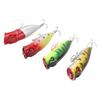 4 PCS Lure Hard Bait Plastic and Stainless Steel 3D Realistic Eyes Hard Fishing Lures Bait with Treble Hooks for Fishing