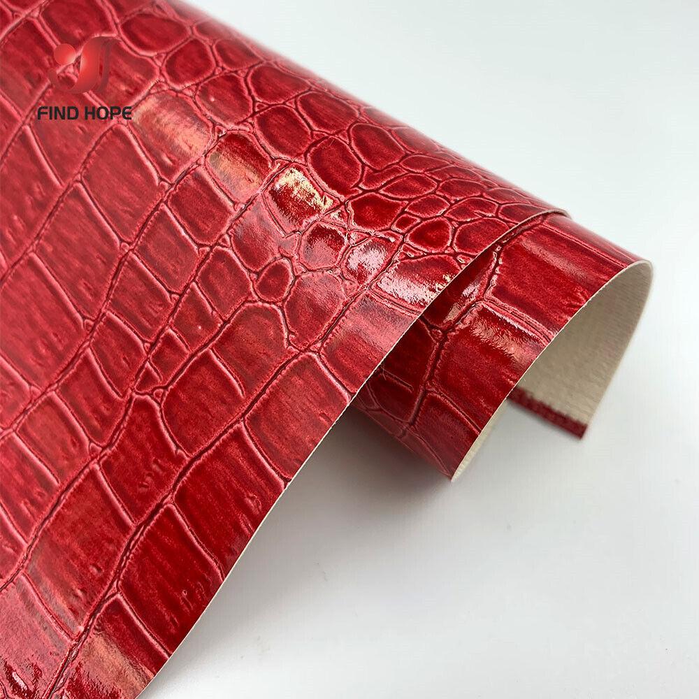 20*120CM Krokodilmuster PU Synthetik Kunstleder Stoff Vinyl Geprägt Polsterung Geldbörse Box Tasche Handwerk DIY Ohrring