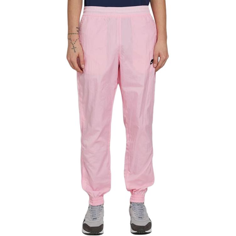 Nike NSW Swoosh Woven Pants With Zip Pockets And Elastic Cuffs Men Bottoms Pink AJ2300-686