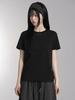 Lupeu Cut-Out Stud Applique Short Sleeve Tee Black