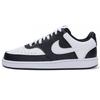 Nike Court Vision Abrasion Resistant Low top Skateboard Shoes Unisex Black White DH3158-003(Team331-)