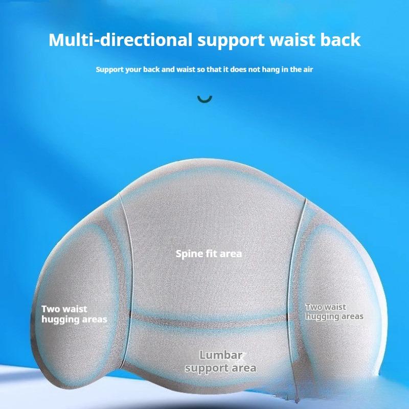 Cushion Slow Rebound Waist Support Set for Home Office Health Care Chair Pad 2 In 1 Bamboo Fiber Memory Foam Seat Cushion Back