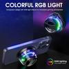 Mini Altoparlante Stereo da Viaggio Altoparlante Bluetooth Magnetico da Esterno Portatile Wireless con Luce Colorata RGB e Supporto per Telefono per IOS