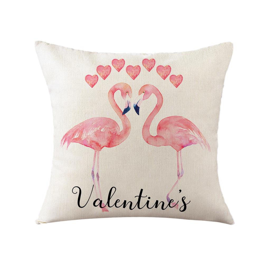 

New Love Linen Pillow Valentine s Day Pillow Cover Cushion Decorative Sofa Cushion Cover Home 45 * 45Cm (excluding pillow core)