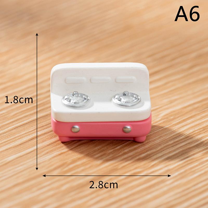 Miniature Furniture Ornaments Forest Family Kitchen Toy Dining Table Dollhouse Accessories Bathroom Pretend Play For Girl Gifts