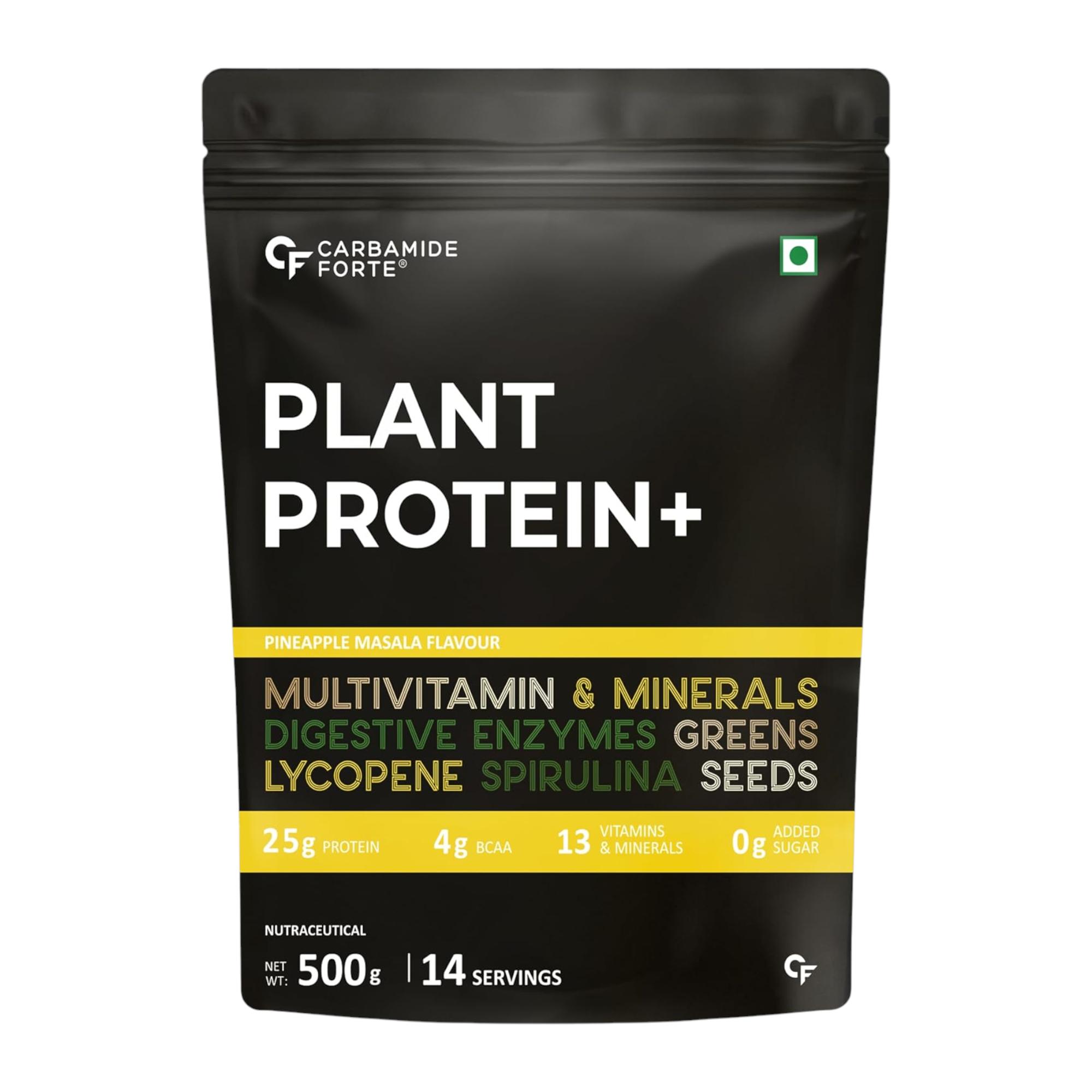

Carbamide Forte Plant Protein Powder 500g with Multivitamins Minerals Superfoods Pea Protein