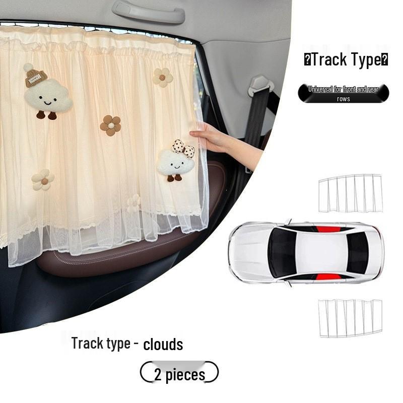 Car Window Sun Shade Privacy Curtains for Front and Rear - Protects Interior & Aids Baby Sleep