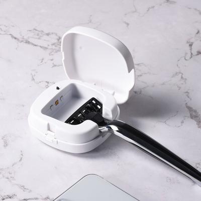 Barrel U Model Pure Portable UVC LED Razor Sterilizer Case Milky White, White, 1 Pc, 1 Pc.
